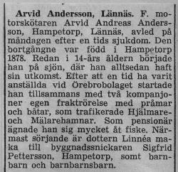 andersson, arvid