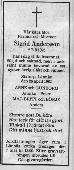 andersson, sigrid